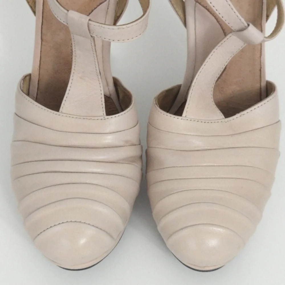 John Fluevog Memories Pink Hi Treasury Slingback Strappy‎ Platform Heels